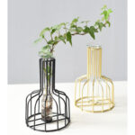 Tabletop Modern Hydroponic Metal Tube Vase - Image 2